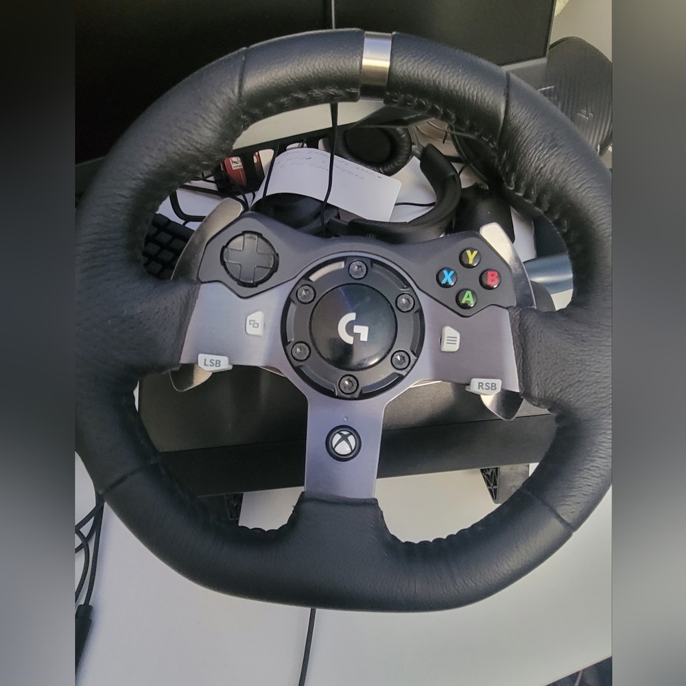 Logitech g920 steering wheel ONLY,  no pedals included,  for X box one